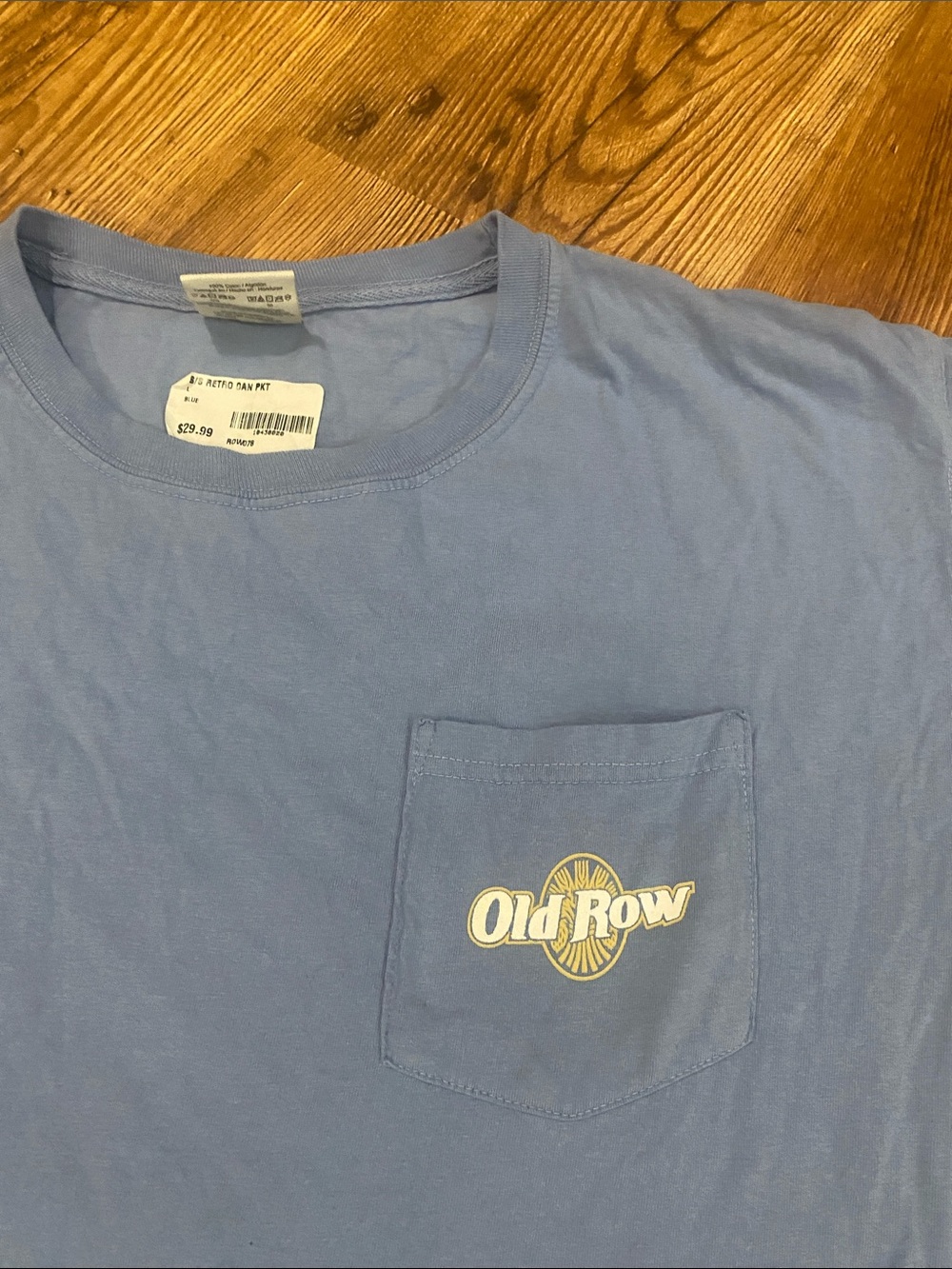 Old Row Light Blue Short Sleeve Pocket Tee NWT